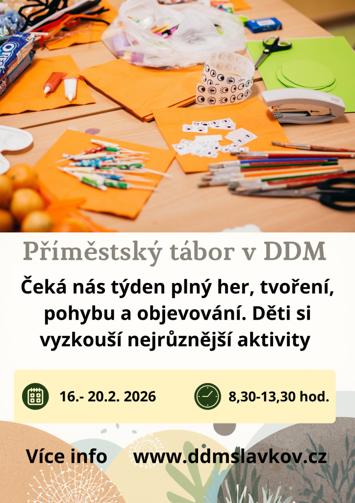 Příměstský tábor v DDM 1.- 3.tř.(4.tř. po domluvě)