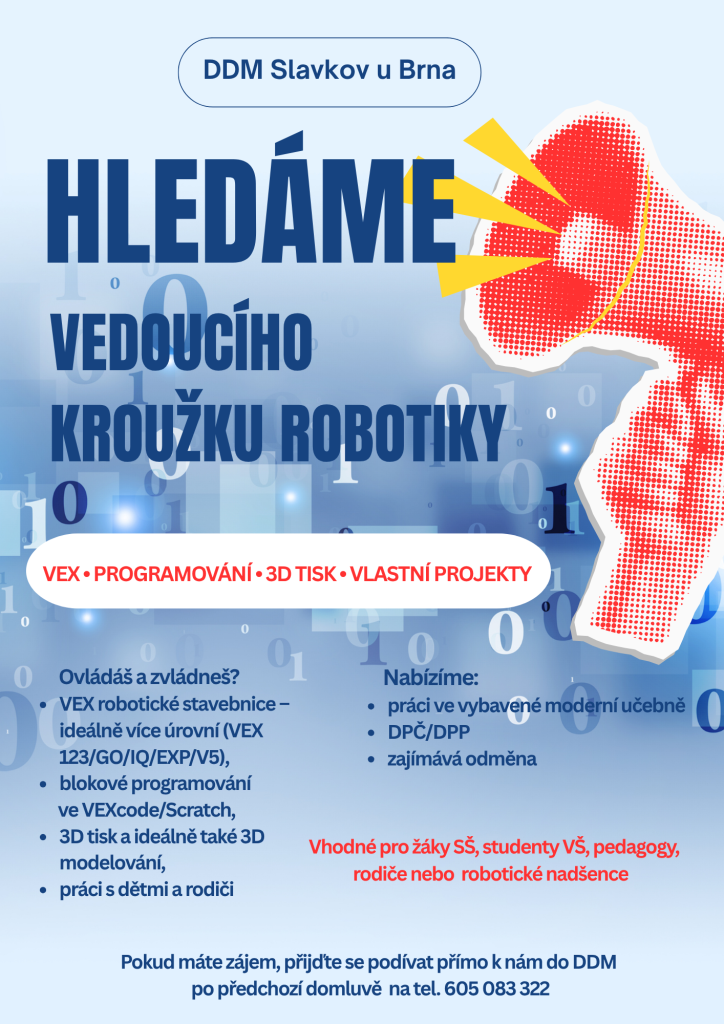 Hledáme vedoucího robotiky