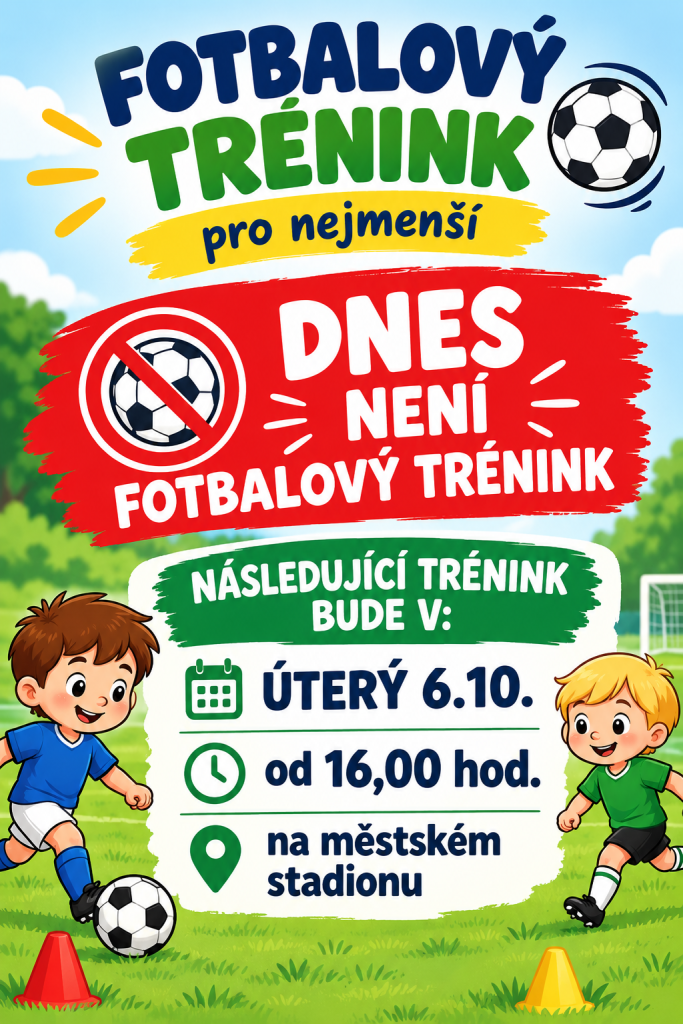 Zrušení tréninku fotbalu