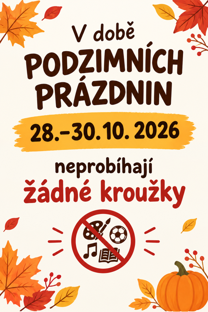 Podzimní prázdniny bez kroužků