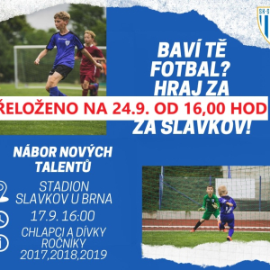 Nábor malých fotbalistů - přesunuto na 24.9. 