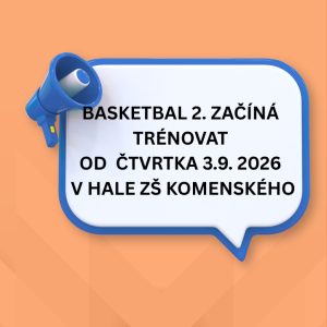 Basketbal 2. začíná trénovat od 3.9. 2026