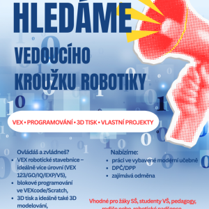 Hledáme vedoucího robotiky