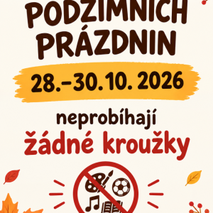 Podzimní prázdniny bez kroužků